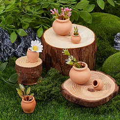 6 Stück Miniatur-Keramiktopf in 3 Stilen aus simuliertem Ton&nbsp;FIND-HS0002-32