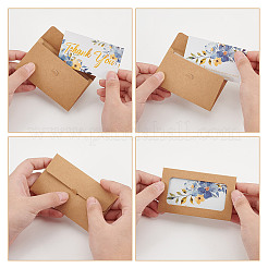 150 шт. 3-х цветные бумажные конверты AJEW-GO0001-99