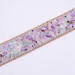 Trucioli di pietre preziose ferro su accessori per cucire a catena in metallo applique&nbsp;DIY-WH0204-89A