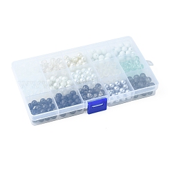 375шт 15 стиля имитация нефрита и жемчуга и выпечки окрашенные стеклянные бусины GLAA-FS0001-34