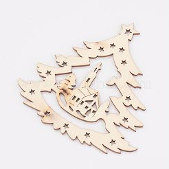 Pendentif en bois non teint&nbsp;X-WOOD-K005-03