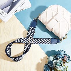 Регулируемый ремень для сумки из хлопка в полоску AJEW-WH0254-63B