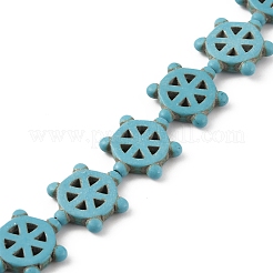 Синтетических нитей бирюзовые бусы TURQ-TAC0003-04