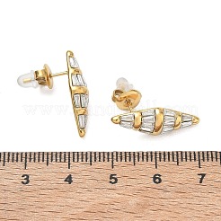 Boucles d'oreilles à tige en acier inoxydable 304 avec strass pour femmes&nbsp;SA-CBA0E8A-03G