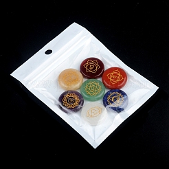 Chakra pierres précieuses naturelles pierres rondes et plates&nbsp;PW-WG64968-01