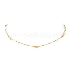 Латунные ожерелья с сердечком и планкой NJEW-JN05389