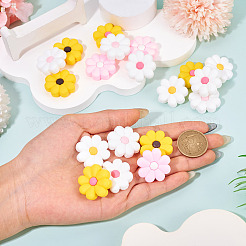 24шт 6 цвета силиконовые бусины&nbsp;SIL-TA0002-91