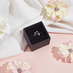 Антикоррозийное покрытие 1шт родий 925 шт. фурнитура для открытого кольца-манжеты из стерлингового серебра FIND-NB0004-89