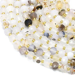 Нити из натурального дендритного агата G-K389-E61-01