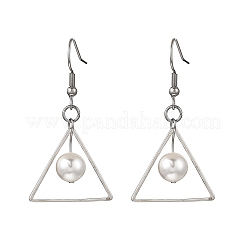 Серьги с треугольными жемчужинами-ракушками&nbsp;EJEW-JE06769