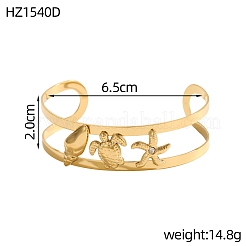 Браслеты-манжеты из нержавеющей стали в морской тематике&nbsp;STAS-OY011-43G