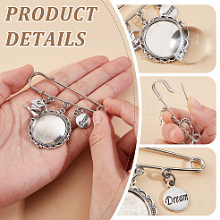 6 шт. фурнитура для броши из нержавеющей стали JEWB-NB00001