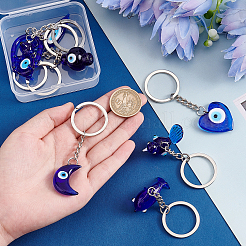 8шт. 8-х стилистических стеклянных брелока&nbsp;KEYC-PH0001-53