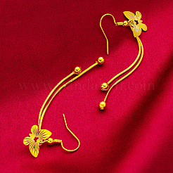 Серьги-кисточки из сплава в форме бабочки&nbsp;FS-WGEFE52-01