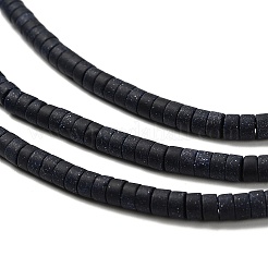 Синтетический синий авантюрин бисер нитей G-P575-B36-4x2mm