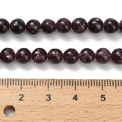 Натуральный лепидолит / пурпурный слюдяный камень бисер пряди&nbsp;G-H335-B03-6mm-A