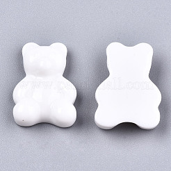オペーク樹脂カボション  クマ  乳白色  20x15x6~7mm&nbsp;CRES-S307-007-A07