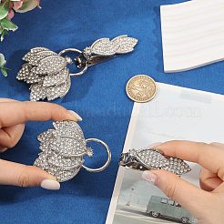 2 pz fermagli a scatto in lega di strass a forma di fiore&nbsp;FIND-FH0018-22B