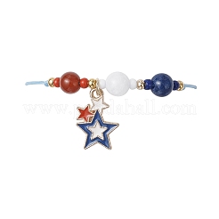 Bracelets tressés en perles rondes de cornaline naturelle&nbsp;BJEW-MZ00178-01