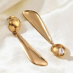 Orecchini pendenti in acciaio inossidabile 304 per donna&nbsp;EJEW-F412-01G-01