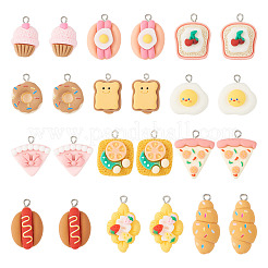 24шт 12 стиля непрозрачные подвески из смолы&nbsp;RESI-TA0001-91