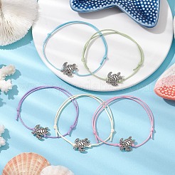 Браслет из плетеных бусин из сплава BJEW-JB11082-01