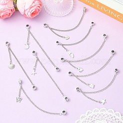 9 шт. 9-х видов европейских защитных цепей из цинкового сплава с подвесками&nbsp;HJEW-CJ0001-23