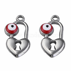 Pendentifs en acier inoxydable 304 émaillés&nbsp;STAS-N087-53-01P