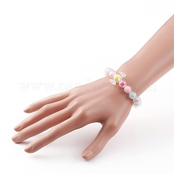 Transparente Acrylperlen Stretch Armbänder für Kinder&nbsp;BJEW-JB05862