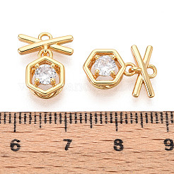 Латунные микро проложить кубического циркония подвески&nbsp;KK-N263-74B-G