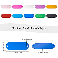 20 шт. 10-х цветный алюминиевый соединительный брелок&nbsp;FIND-BC0002-65