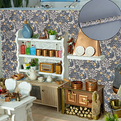 Мини-кукольный домик для гостиной DIY-WH0726-018A