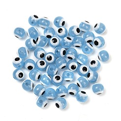 Светящиеся и печатные непрозрачные акриловые бусины LACR-G050-01E