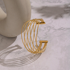 Минималистичные многорядные витые браслеты-манжеты из нержавеющей стали 304&nbsp;SR5020