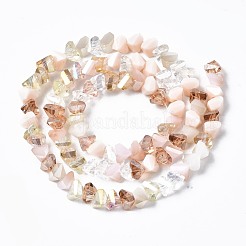 Стеклянные бусины с гальваническим покрытием &nbsp;EGLA-N002-06I