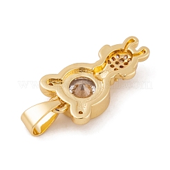 Латунные микро проложить кубического циркония подвески KK-E108-32G