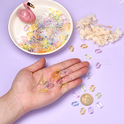 600 шт. 6 цвета прозрачные акриловые соединительные кольца&nbsp;TACR-CJ0001-35