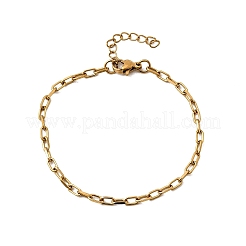 Браслеты-цепочки из нержавеющей стали 304 для женщин и мужчин BJEW-A050-03G