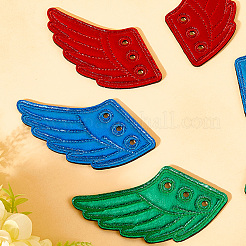 3 Paar 3 Farben Stoff mit Filz Schuhdekorationen&nbsp;DIY-GF0011-45A