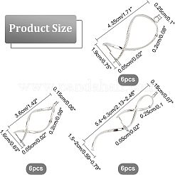 18 шт. 3 латунных зажимных скобы KK-FH0003-60