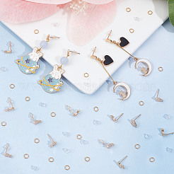 16 шт. 2 стильные латунные серьги-гвоздики&nbsp;KK-CN0001-89