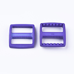 プラスチックバックル  長方形  ダークスレートブルー  33x31.5x7mm  穴：9x25.5mm&nbsp;KY-WH0020-05