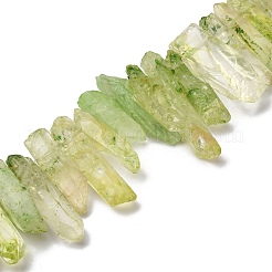 Натуральный кракле кварцевый кристалл окрашенные бусины нити G-I345-05G