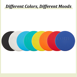 8 пара плоских круглых сережек-гвоздиков из нержавеющей стали 304 двух цветов для женщин&nbsp;EJEW-AN0003-42