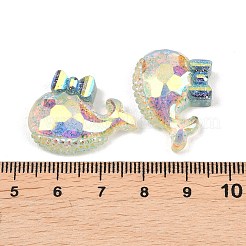 Прозрачный кит из эпоксидной смолы с бантом&nbsp;RESI-XCP0002-53