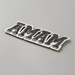 Слово мама компьютерная вышивка приклеивание/пришивание заплаток PATC-WH0014-38A