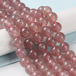 Природного кварца клубники нитей бисера G-R435-03-A01