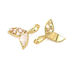 Подвески из латуни с микропаве и прозрачными кубическими циркониями&nbsp;KK-B139-17G-01