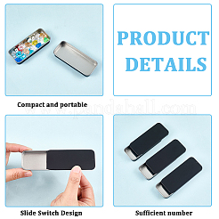 6 шт. жестяные коробки для хранения с крышками-слайдерами&nbsp;CON-CN0001-12A