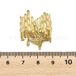 Anelli aperti con polsino in acciaio inossidabile 304 per donna&nbsp;RJEW-A102-09G